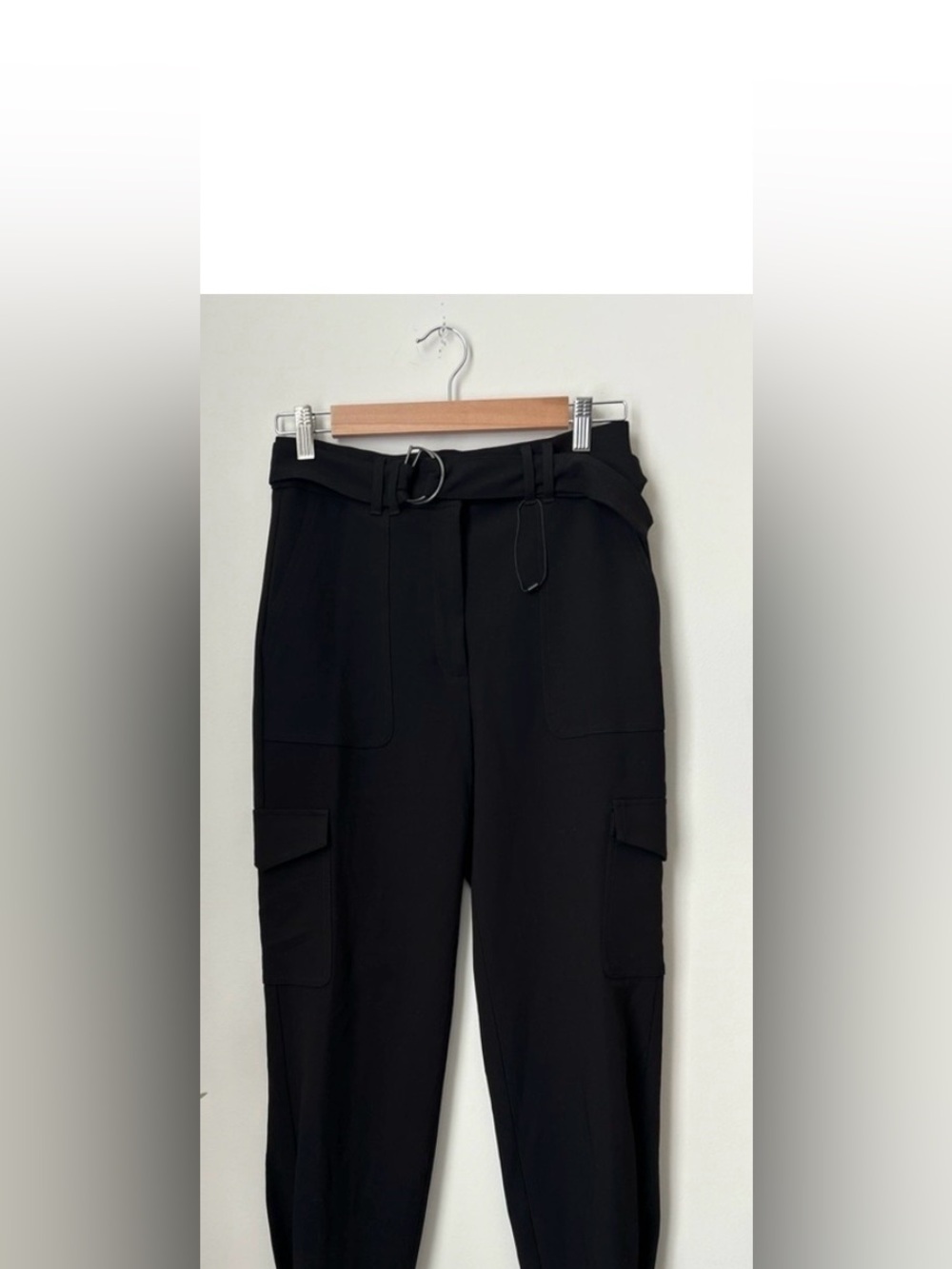 Nwt express super high rise ankle cargo straight leg pants 6 short